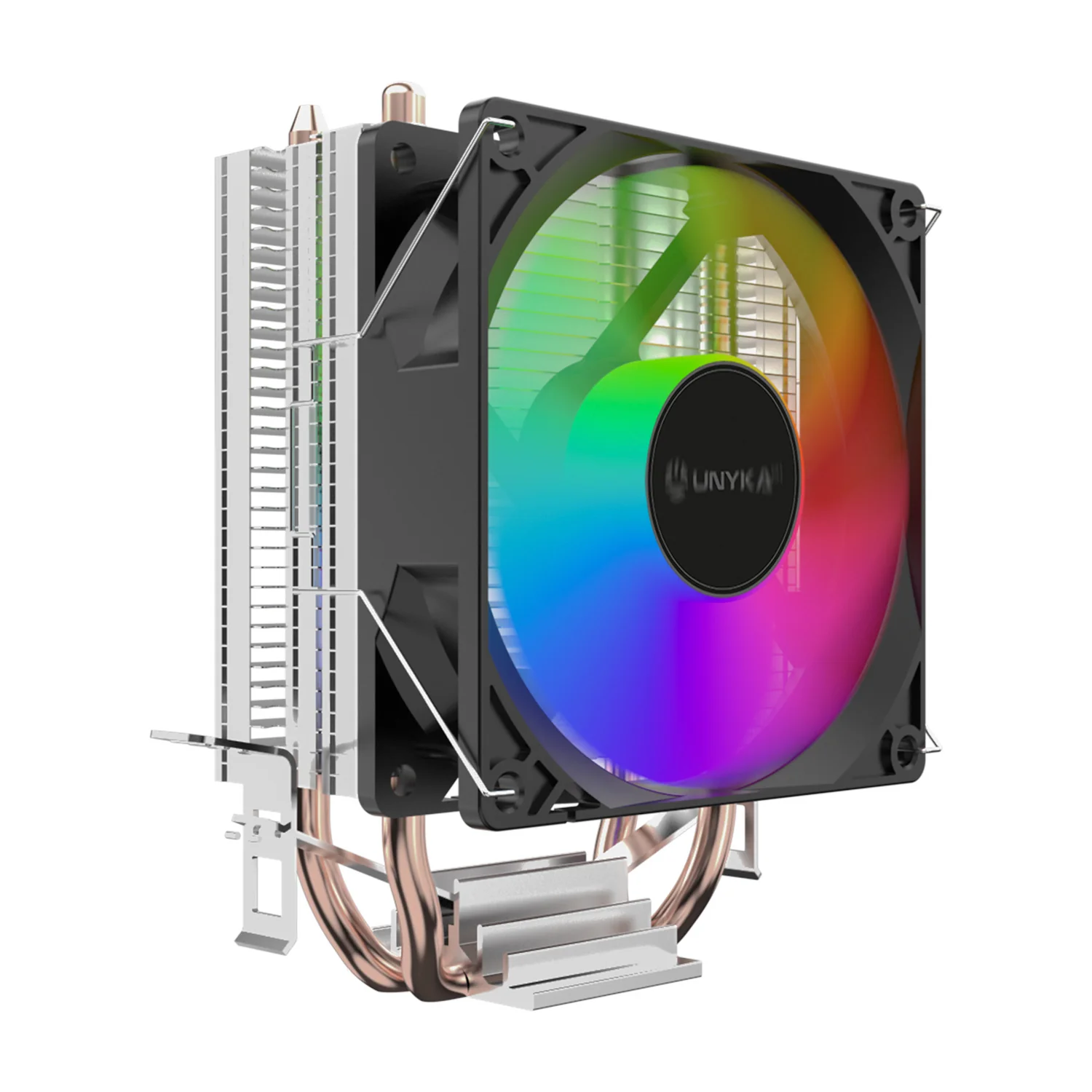 Cooler para Processador UNYKAch unycool H21 90mm PWM TDP 90W Iluminação LED RGB Preto - Imagem 1