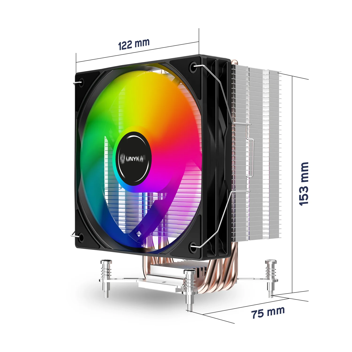 Cooler CPU UNYKAch UNYCOOL H41 com Iluminação ARGB - Imagem 5