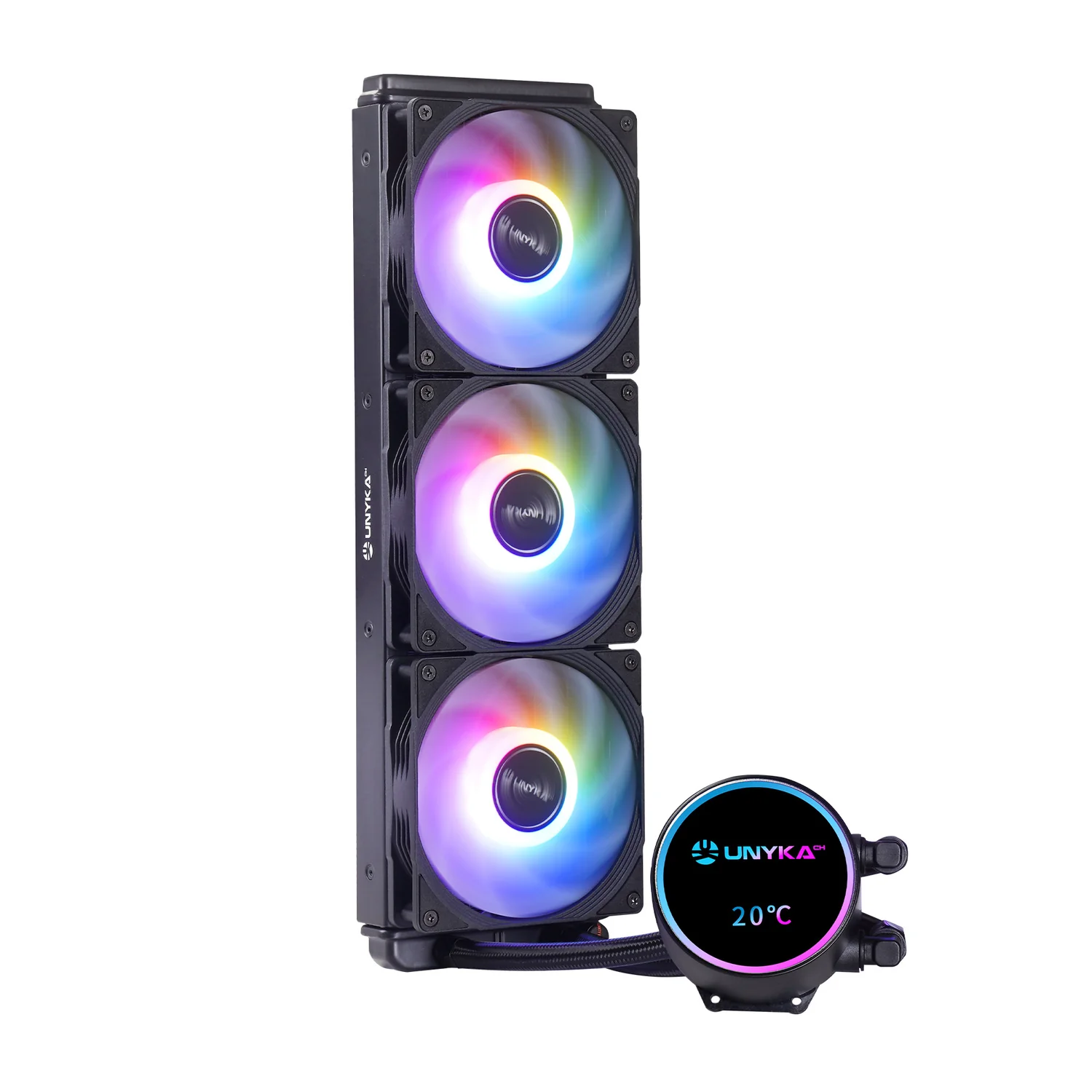 Watercooling para CPU UNYKAch AquaStorm NEO 360 AIO LED preto - Imagem 3