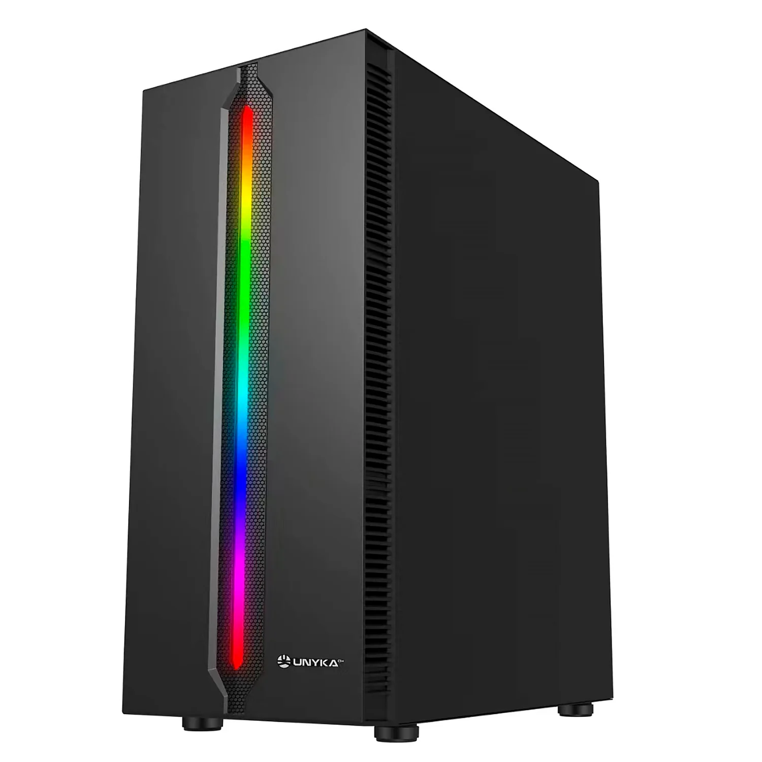 Caixa PC UNYKAch ARMOR Lumina 205B ATX Gaming Vidro Temperado 1 Ventoinha 120mm RGB Preto - Imagem 2