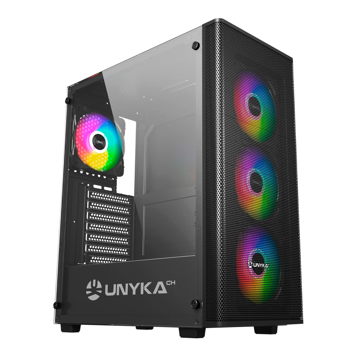 Caixa PC Gaming UNYKAch MIR100 ARGB ATX Torre Média Preta USB 3.0 - Imagem 2