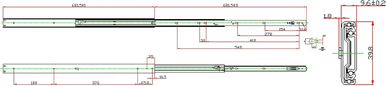 Calhas telescópicas deslizantes UNYKAch HSW4U6508 para rack 4U - Imagem 6