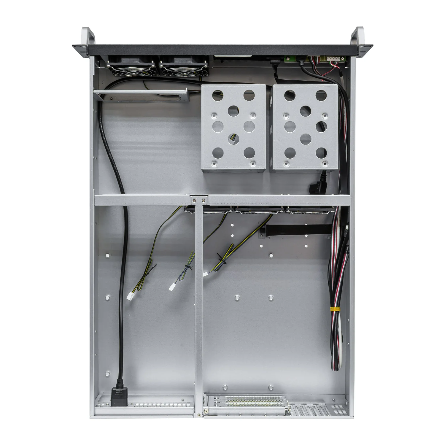 Caixa Rack UNYKAch UK-2130 19" 2U ATX 6x 3.5" 2x 2.5" USB-C Fundo 635mm Prateado e Preto - Imagem 6