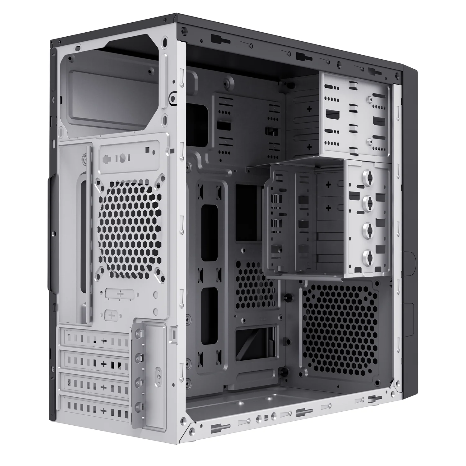 Caixa Micro ATX UNYKAch AERO C12 V2 preta USB 3.0 USB-C sem fonte - Imagem 7