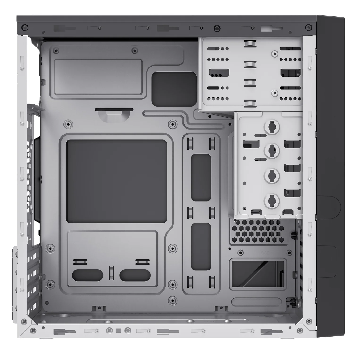 Caixa Micro ATX UNYKAch AERO C12 V2 preta USB 3.0 USB-C sem fonte - Imagem 5