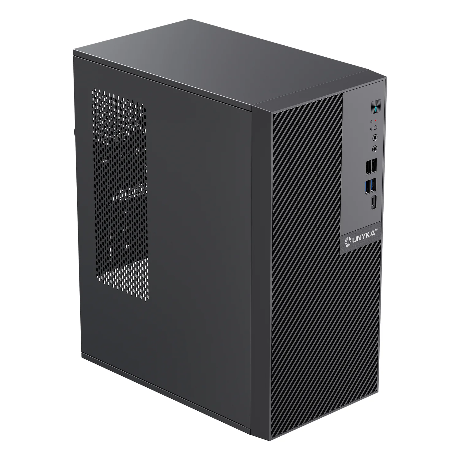 Caixa Micro ATX UNYKAch NUMEN 500 PRO preta 17L USB-C 4x USB sem fonte - Imagem 4