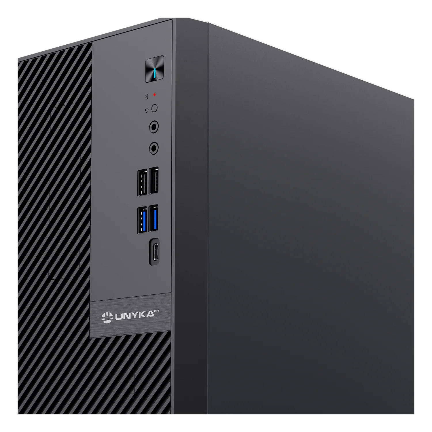 Caixa Micro ATX UNYKAch NUMEN 500 PRO preta 17L USB-C 4x USB sem fonte - Imagem 3