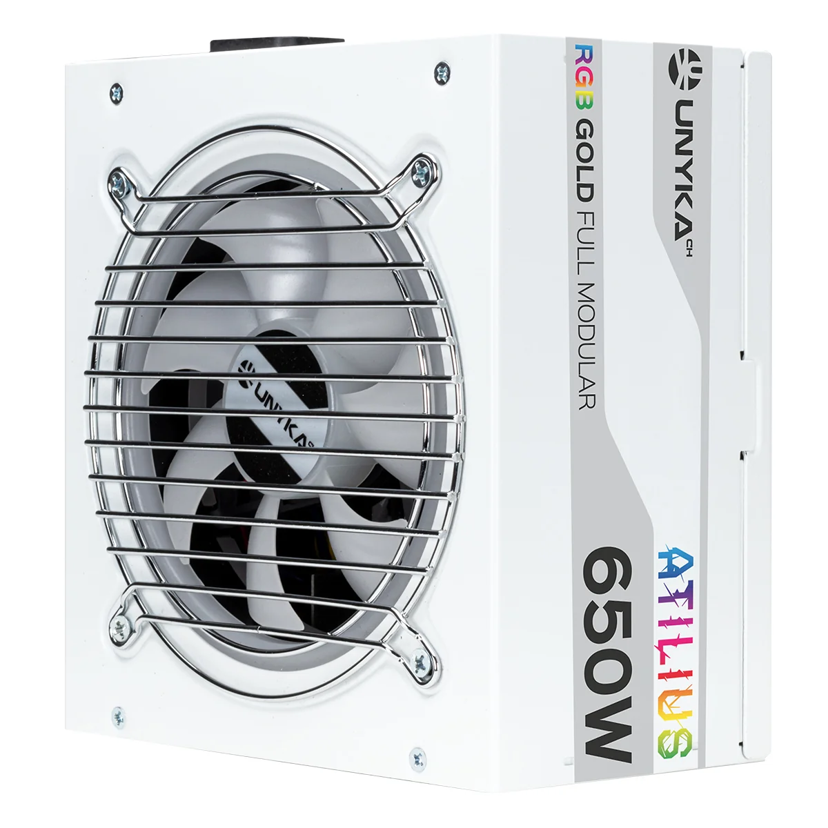 Fonte de alimentação UNYKAch Atilius RGB 650W branca 80 Plus Gold full modular - Imagem 2