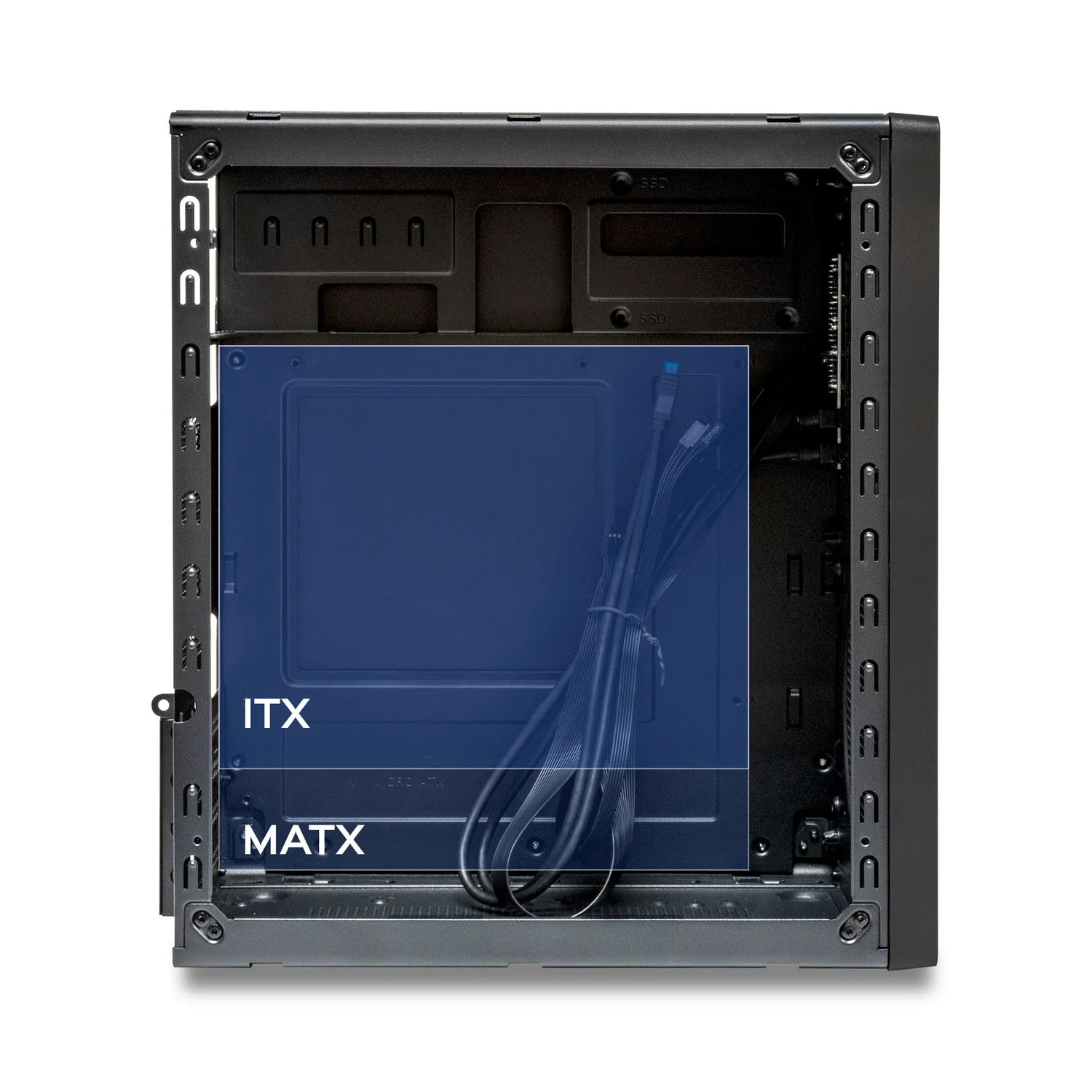 Caixa para PC UNYKAch Numen 300 Pro Type C Micro Tower USB 3.2 Preto e Vermelho - Imagem 9