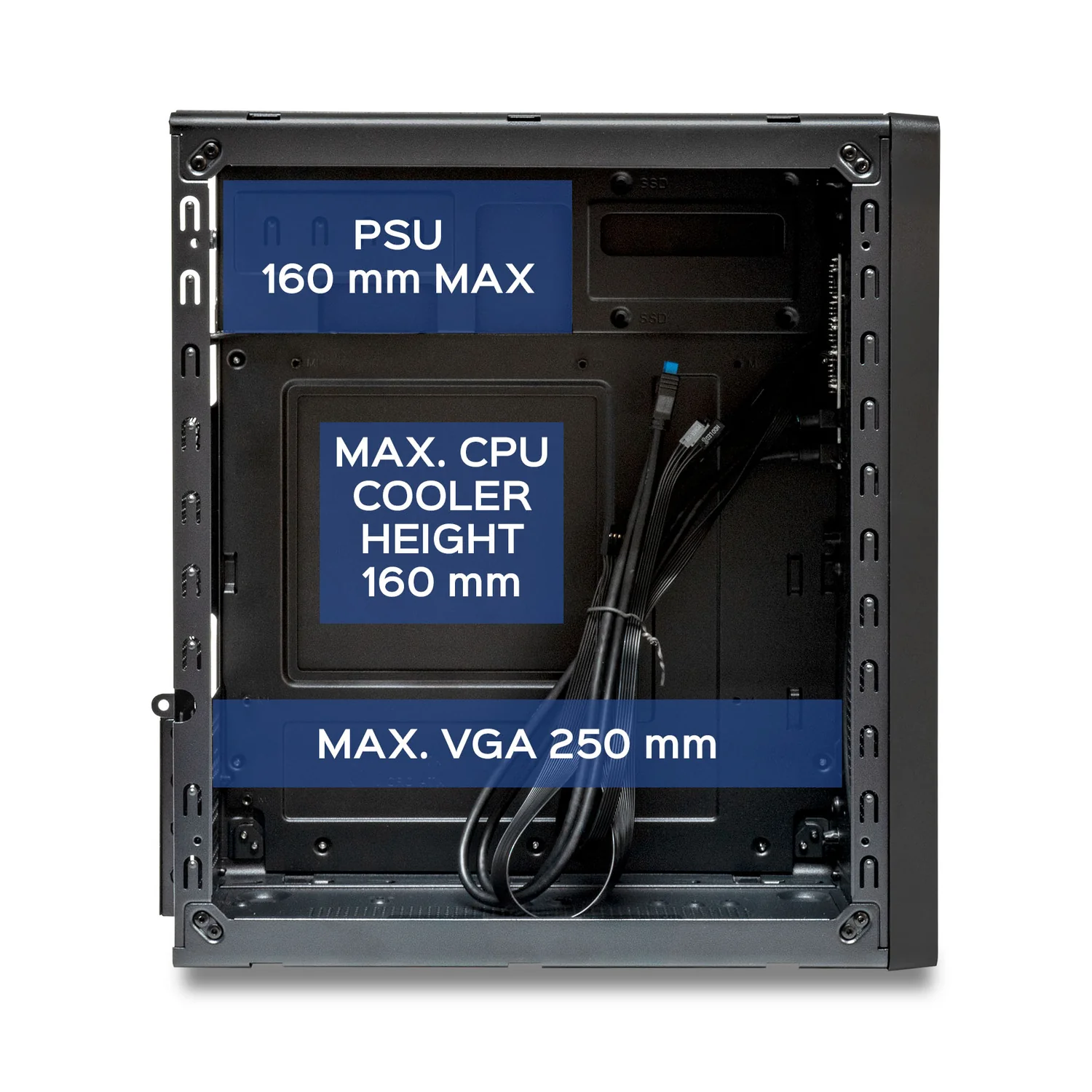 Caixa para PC UNYKAch Numen 300 Pro Type C Micro Tower USB 3.2 Preto e Vermelho - Imagem 8