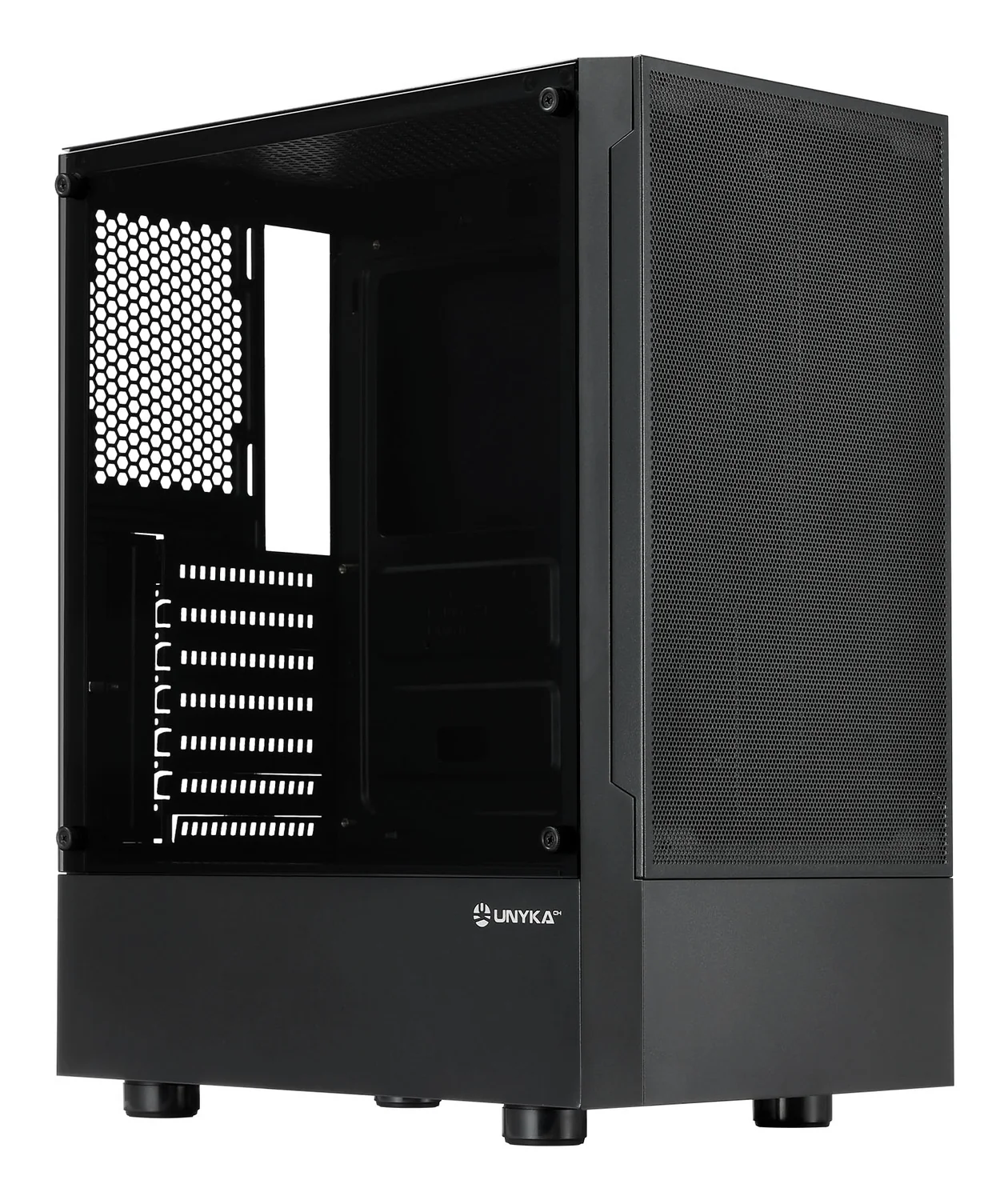 Caixa ATX UNYKAch AERO C35 preta fonte 500W vidro temperado 2x USB 3.0 - Imagem 1