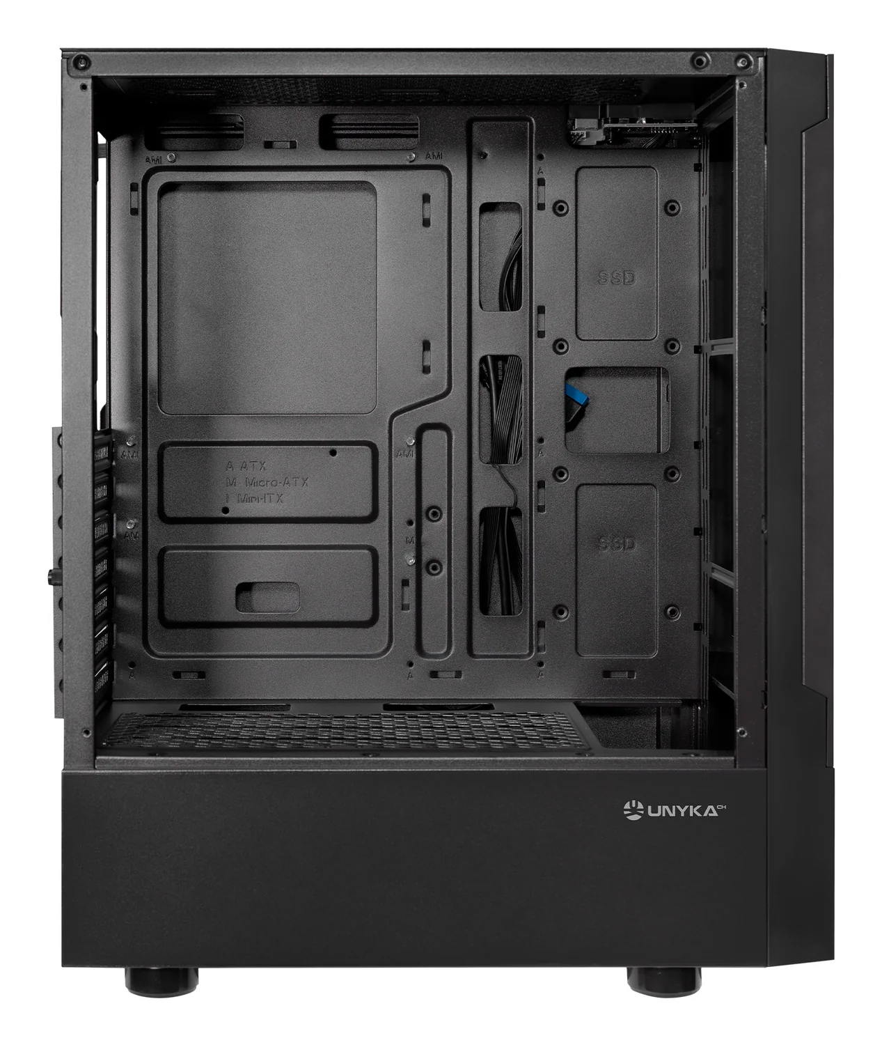 Caixa ATX UNYKAch AERO C35 preta fonte 500W vidro temperado 2x USB 3.0 - Imagem 2