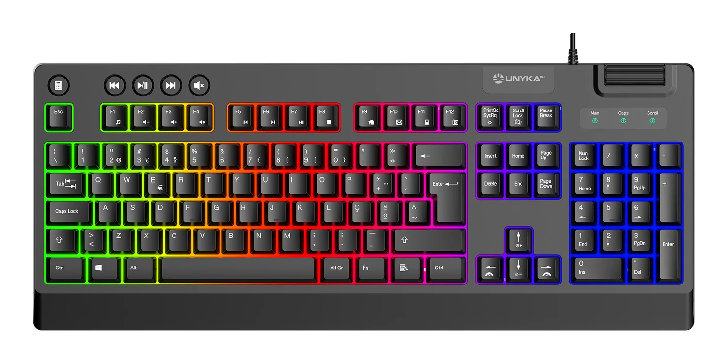 Pack Gaming 4 em 1 UNYKAch Nova - Teclado + Rato + Auscultadores + Tapete PT - Imagem 2