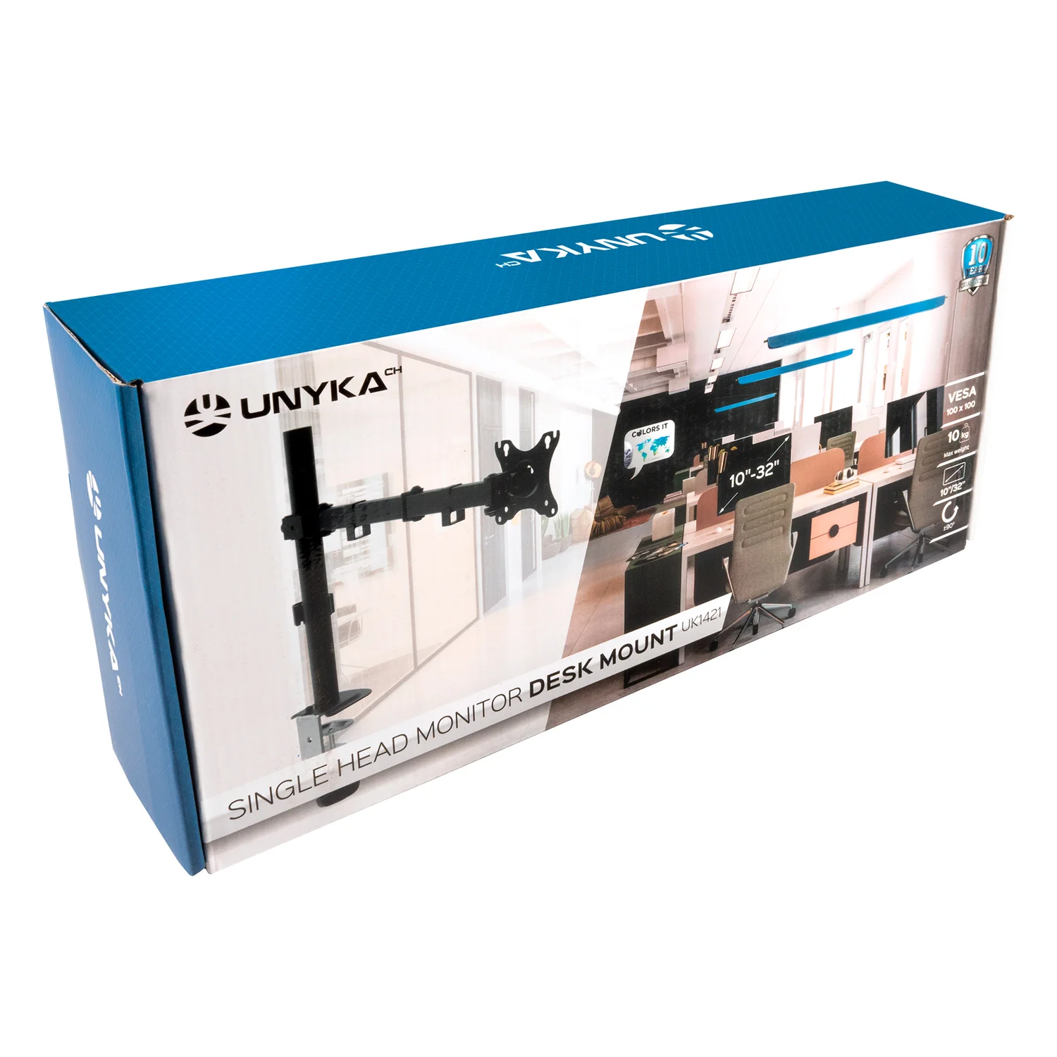 Suporte de monitor de secretária UNYKAch UK1421 para ecrãs 10"-32" com braço articulado - Imagem 4