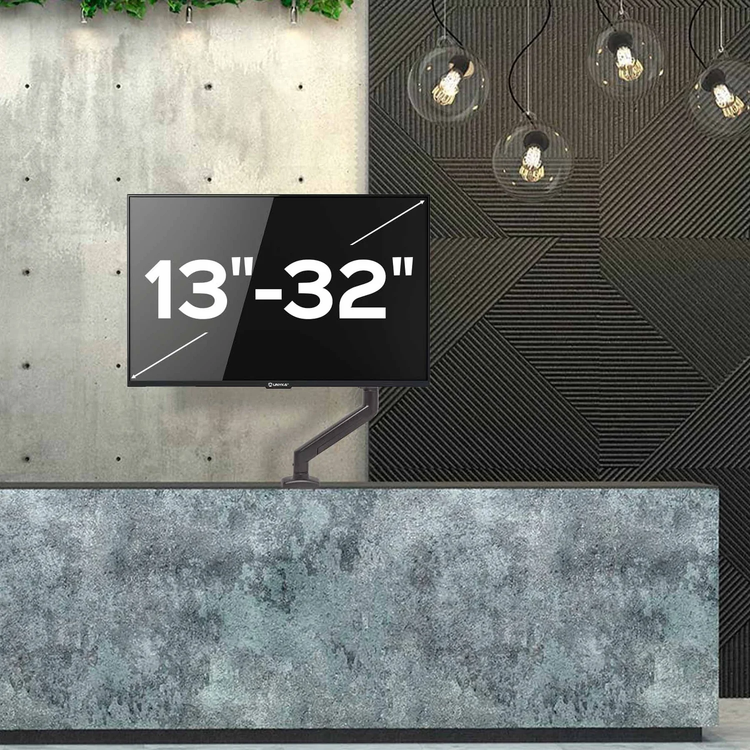 Suporte de Monitor UNYKAch UK710108 Mola a Gás 13"-32" para Secretária - Imagem 2