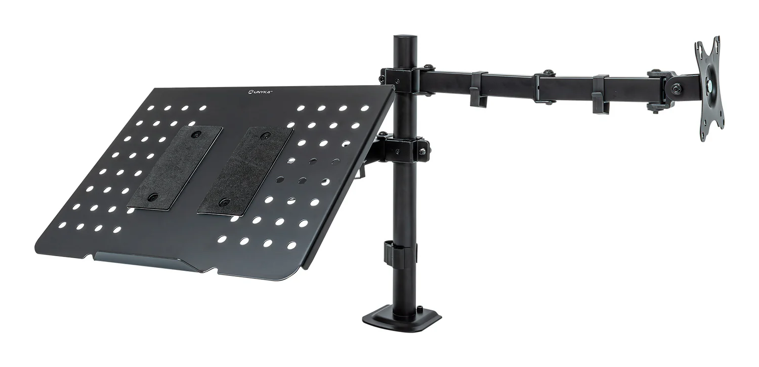 Suporte de monitor e portátil UNYKAch UK710202 com braço duplo até 32" e 15.6" - Imagem 3