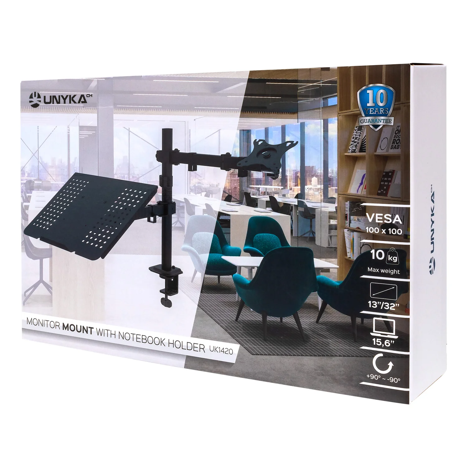 Suporte de monitor e portátil UNYKAch UK710202 com braço duplo até 32" e 15.6" - Imagem 9