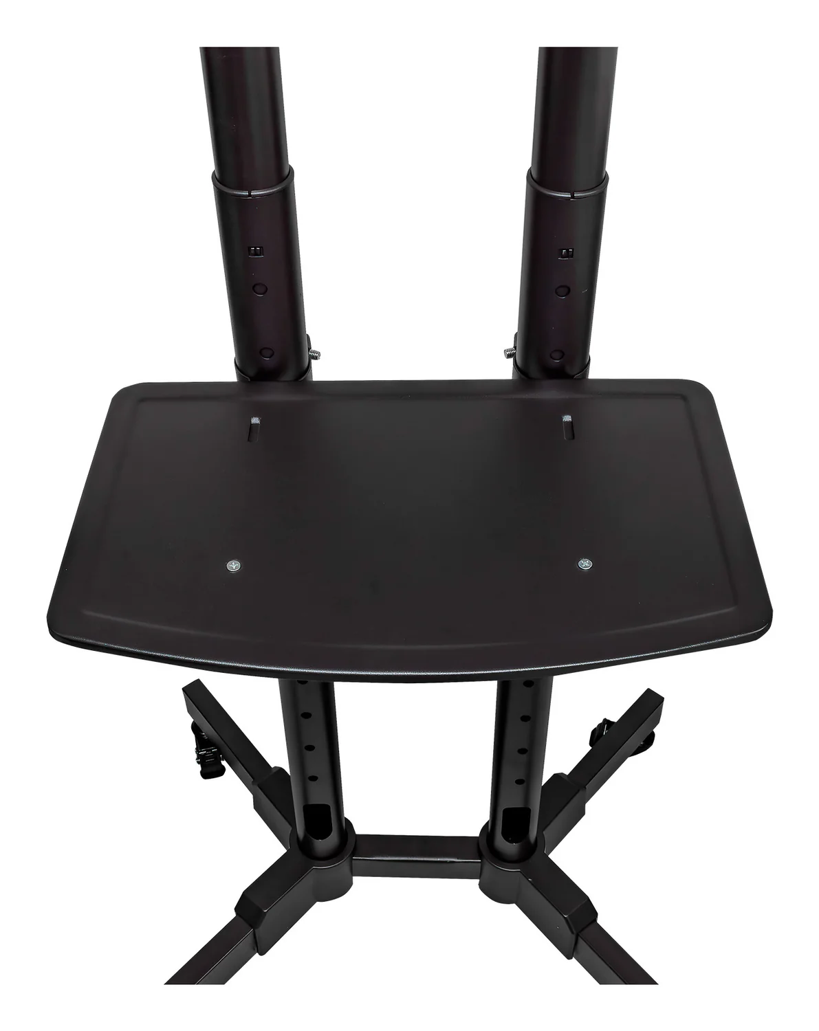 Suporte de Chão UNYKAch UK501 para TV/Monitor 32" a 75" até 45kg Móvel com Rodas e Tabuleiros Preto - Imagem 5