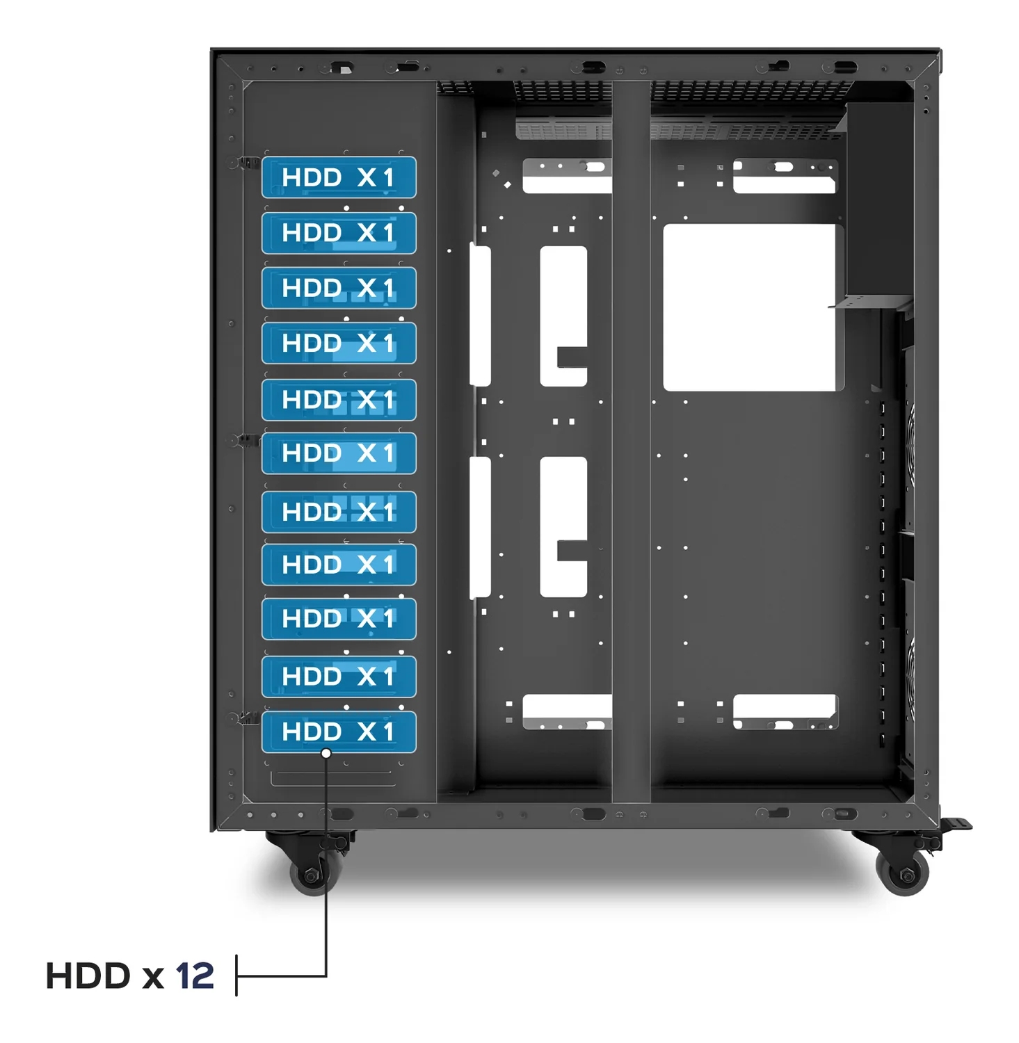 Caixa E-ATX UNYKAch UNY Pro 1500 Tower preta com suporte para refrigeração líquida 480 mm - Imagem 7