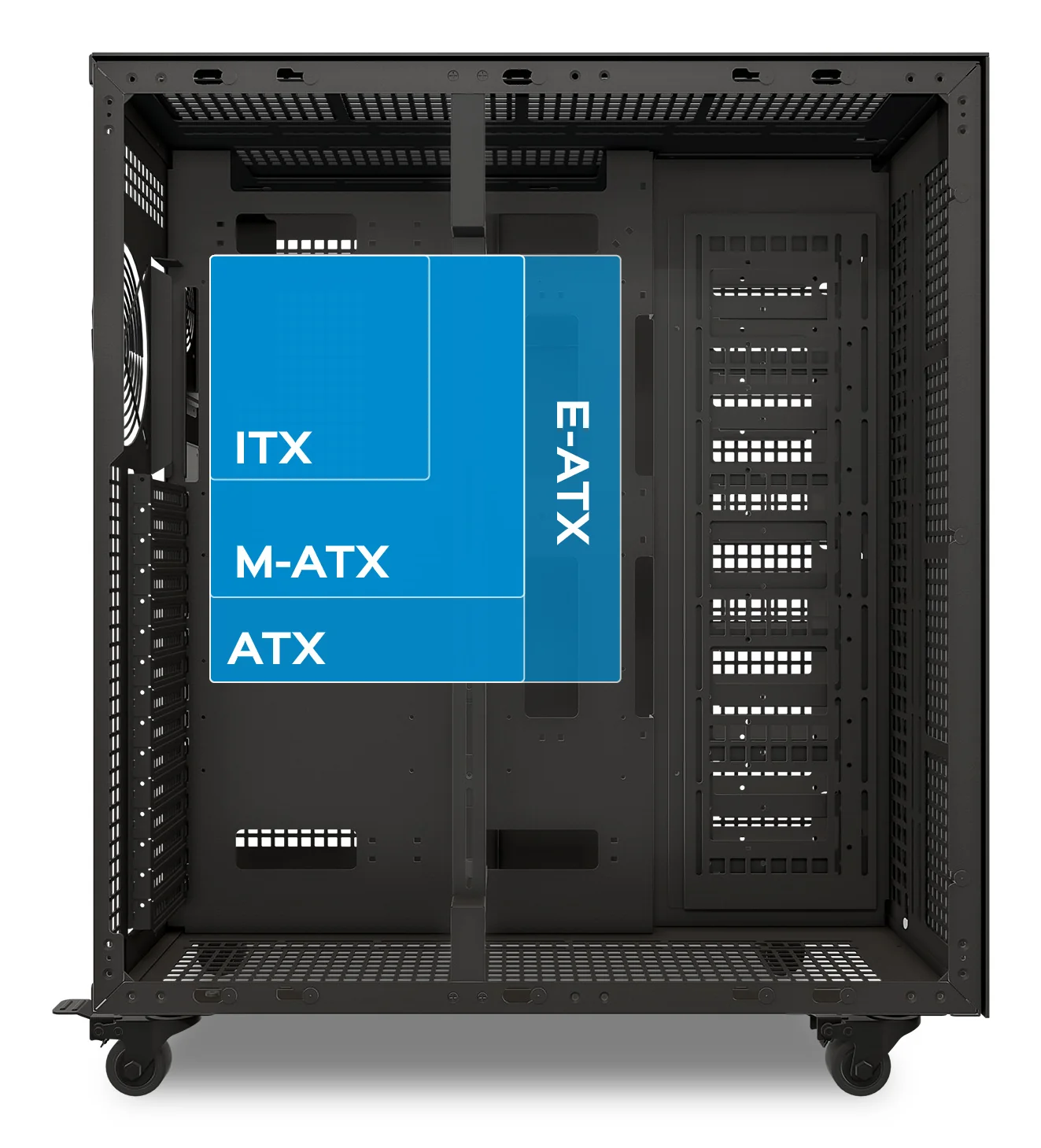 Caixa E-ATX UNYKAch UNY Pro 1500 Tower preta com suporte para refrigeração líquida 480 mm - Imagem 5