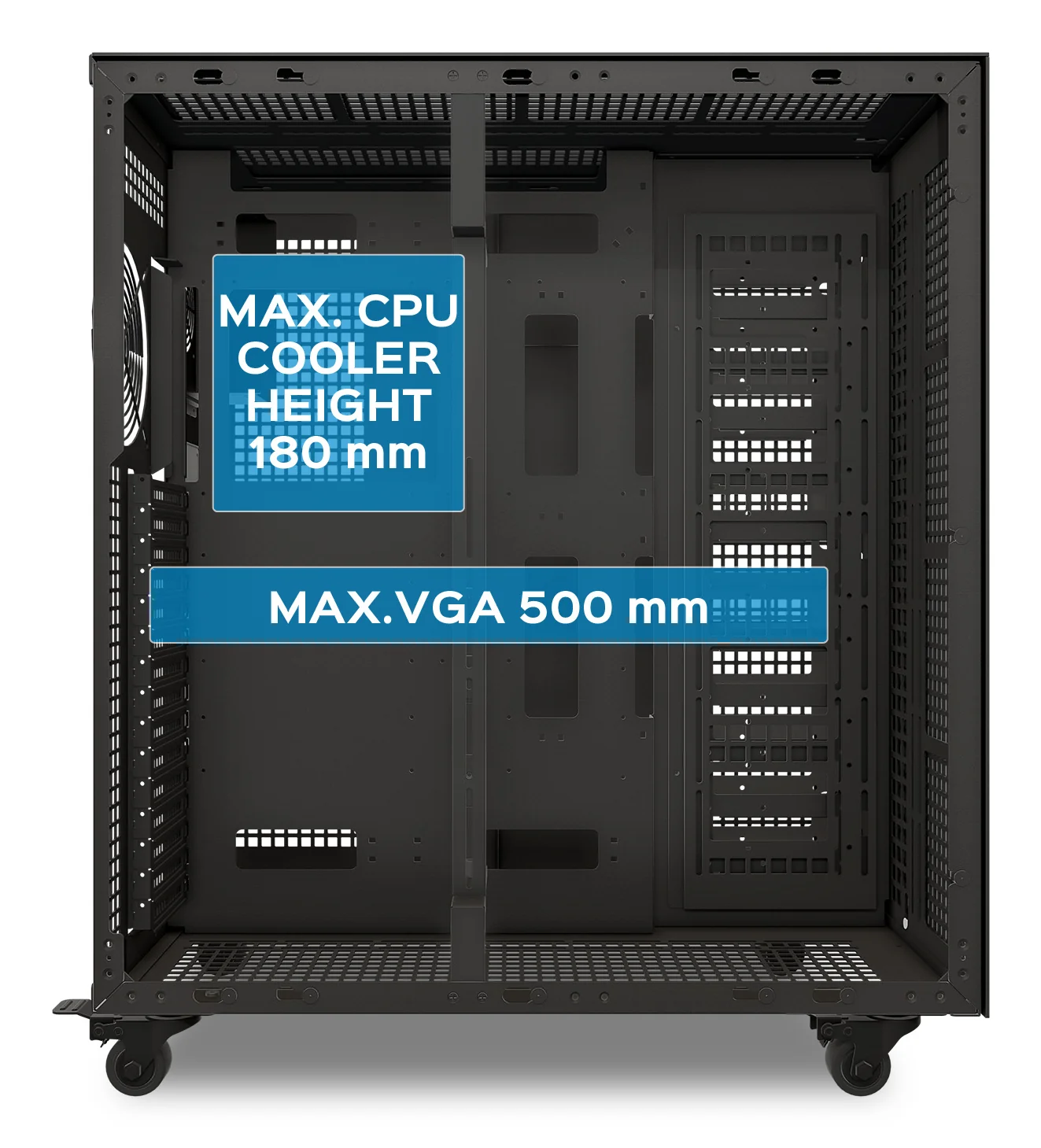 Caixa E-ATX UNYKAch UNY Pro 1500 Tower preta com suporte para refrigeração líquida 480 mm - Imagem 6