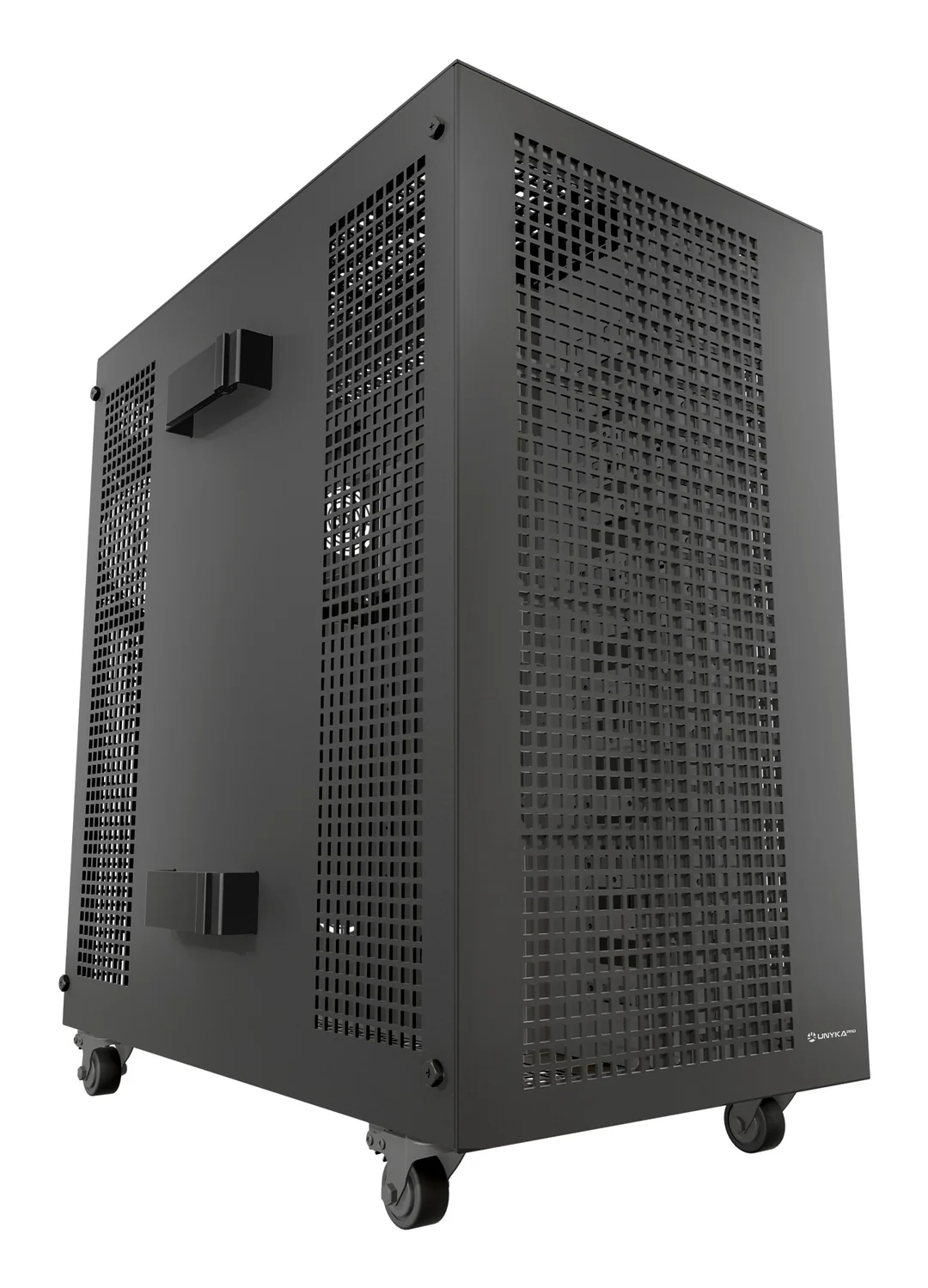 Caixa E-ATX UNYKAch UNY Pro 1500 Tower preta com suporte para refrigeração líquida 480 mm