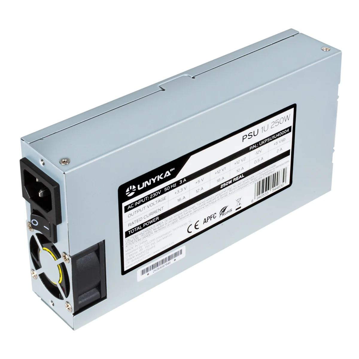 Fonte de alimentação UNYKAch UKPSU1U40004 Flex ATX 250W APFC para rack 1U - Imagem 4