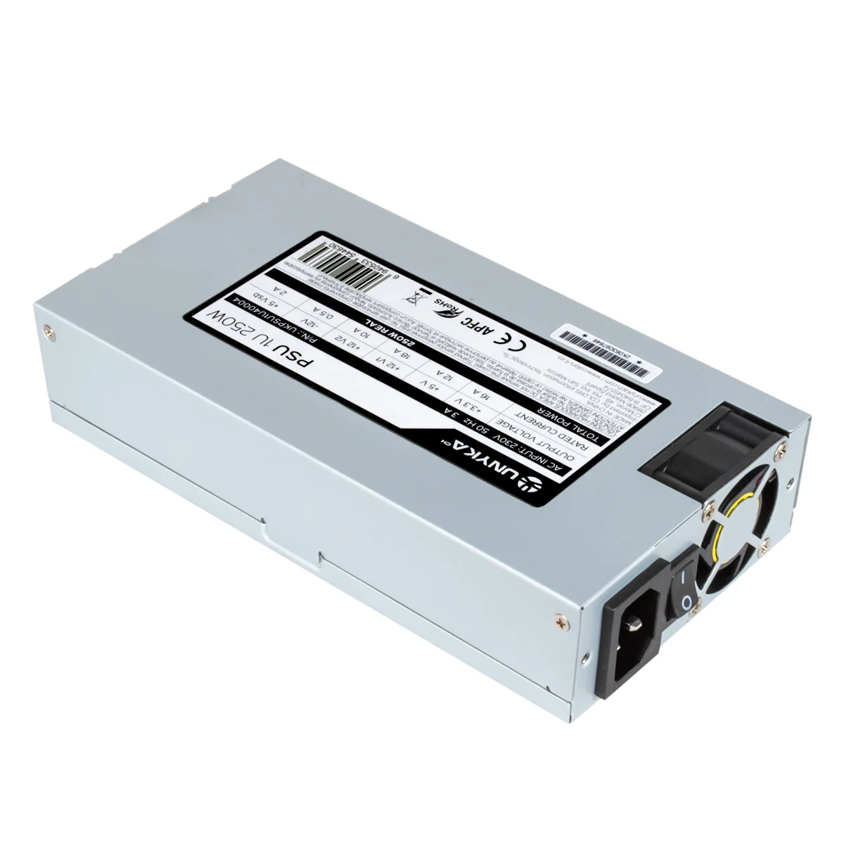 Fonte de alimentação UNYKAch UKPSU1U40004 Flex ATX 250W APFC para rack 1U - Imagem 5