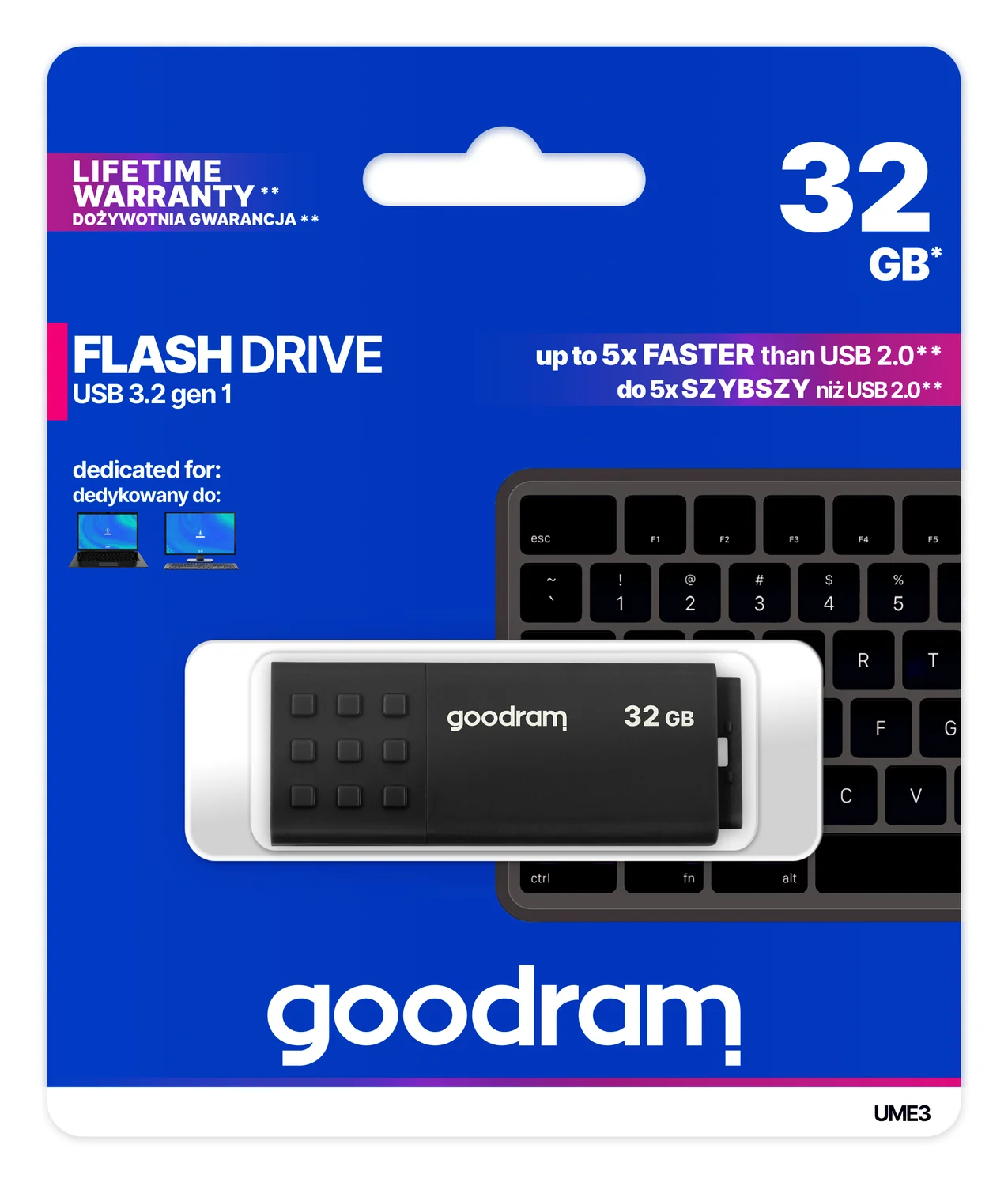 Pen USB Goodram UME3 32 GB USB 3.2 Gen 1 Preta com Tampa - Imagem 6