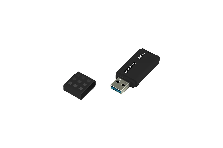 Pen USB Goodram UME3 64GB USB 3.2 Gen 1 preta com tampa - Imagem 4