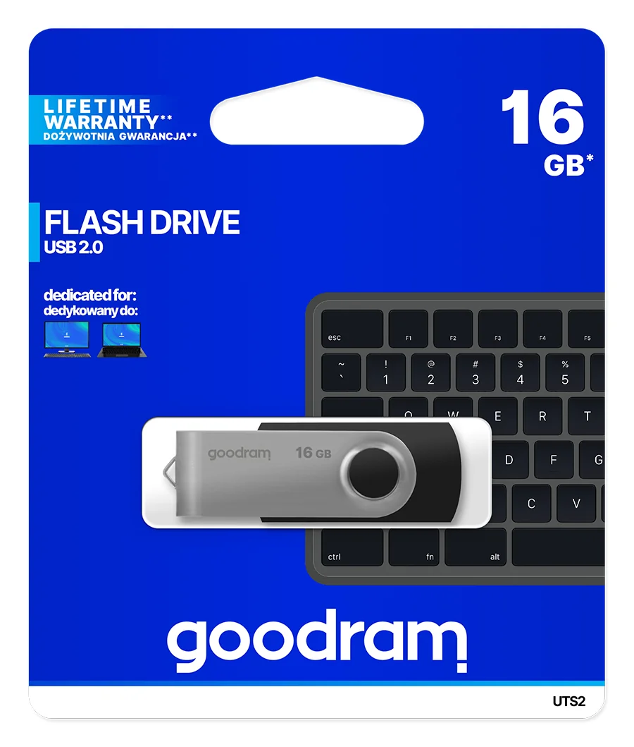 Pen USB Goodram UTS2 16 GB USB 2.0 Type-A em preto - Imagem 5