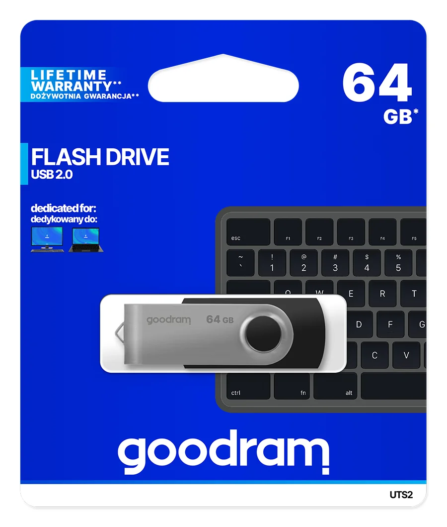 Pen Drive Goodram UTS2 64GB USB 2.0 Preto - Imagem 5