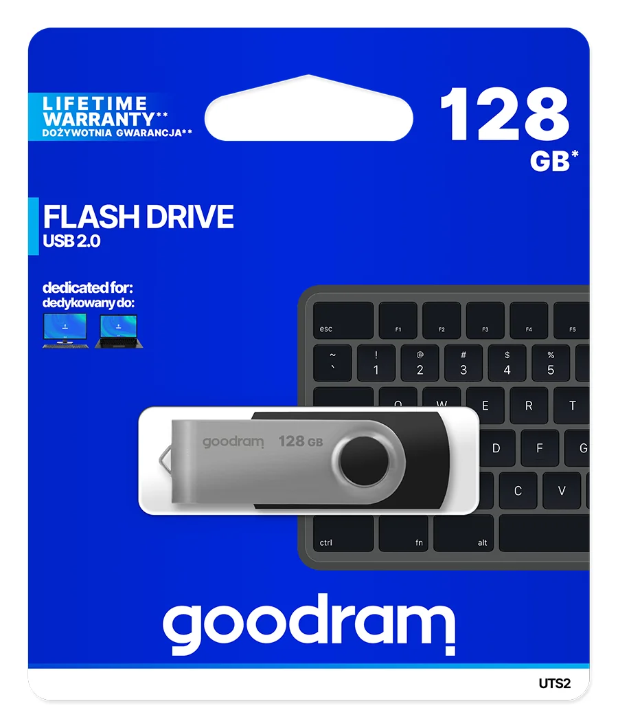 Pen USB Goodram UTS2 128 GB USB 2.0 Preta - Imagem 5