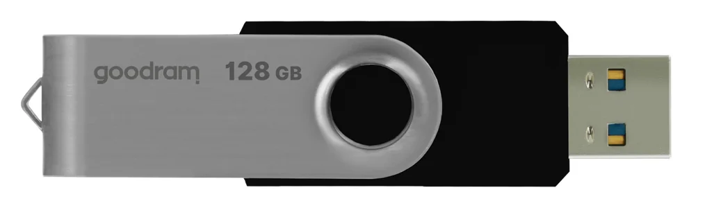 Pen USB 128GB Goodram UTS3 USB 3.2 Gen 1 Tipo-A metal preta