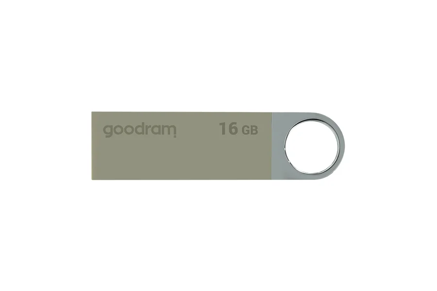 Pen USB Goodram UUN2 16 GB USB 2.0 Type-A em prateado metálico