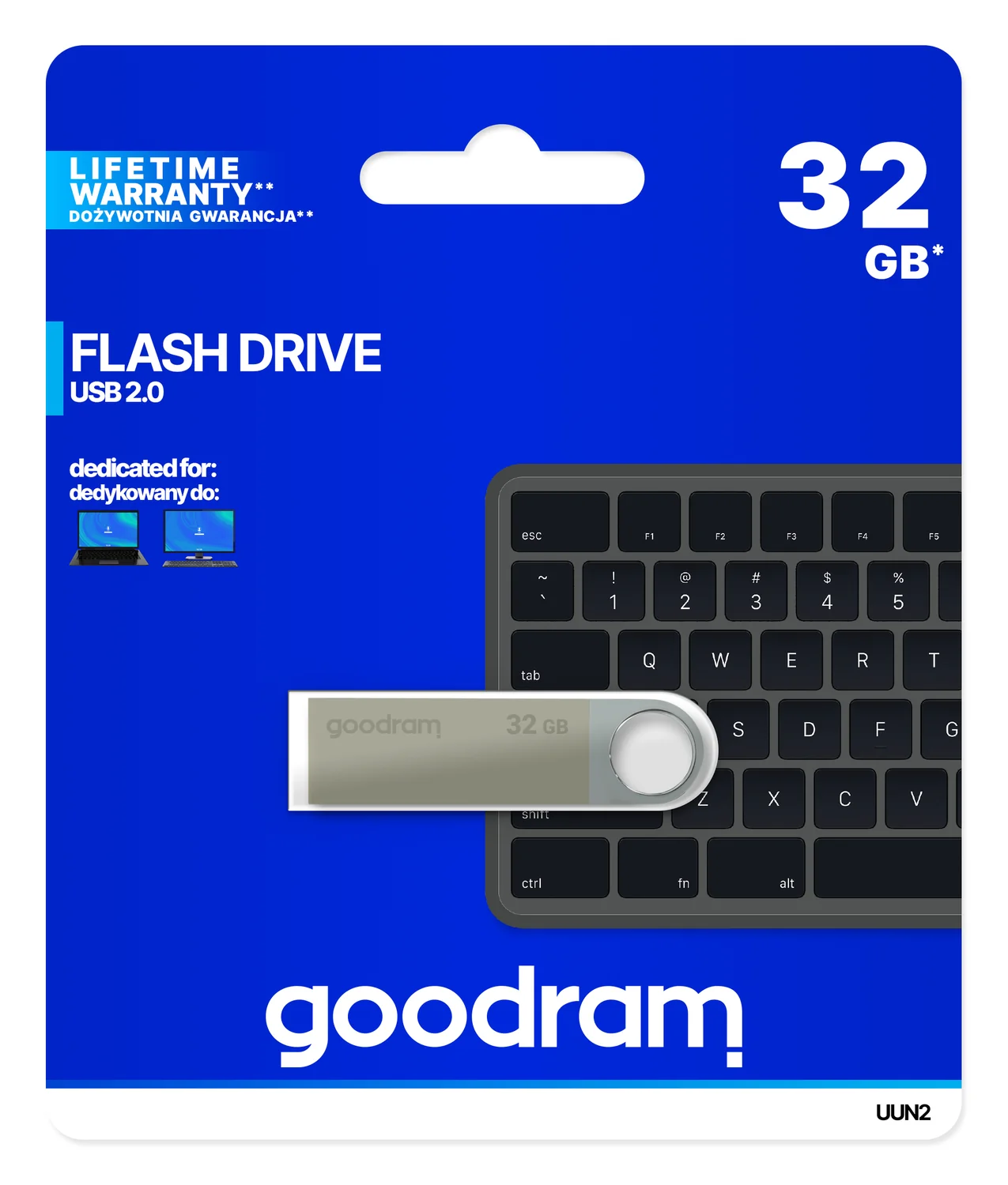 Pen Drive Goodram UUN2 32GB USB 2.0 Prateado - Imagem 3