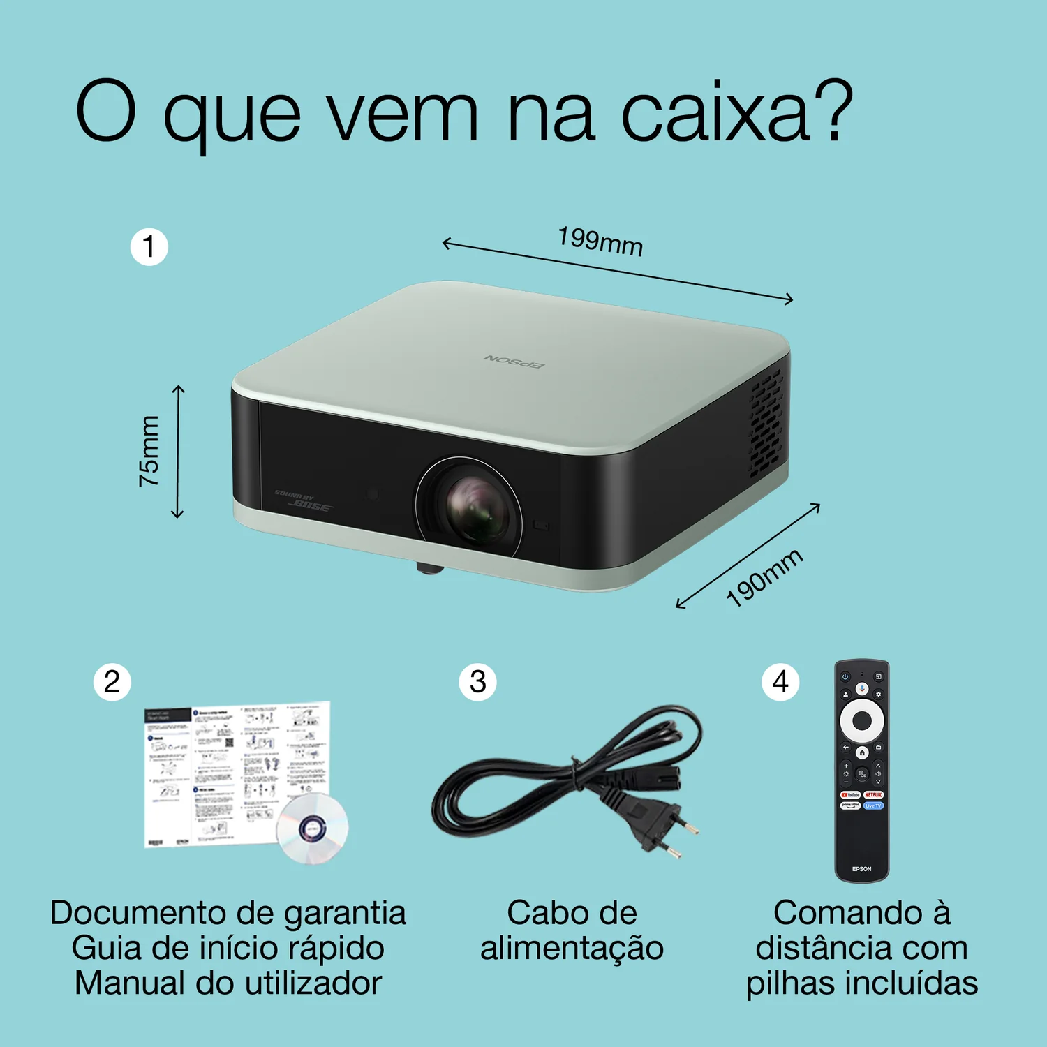 Videoprojetor Portátil Epson Lifestudio Pop EF-61G Full HD 700 lm Smart TV Verde Gelo - Imagem 7