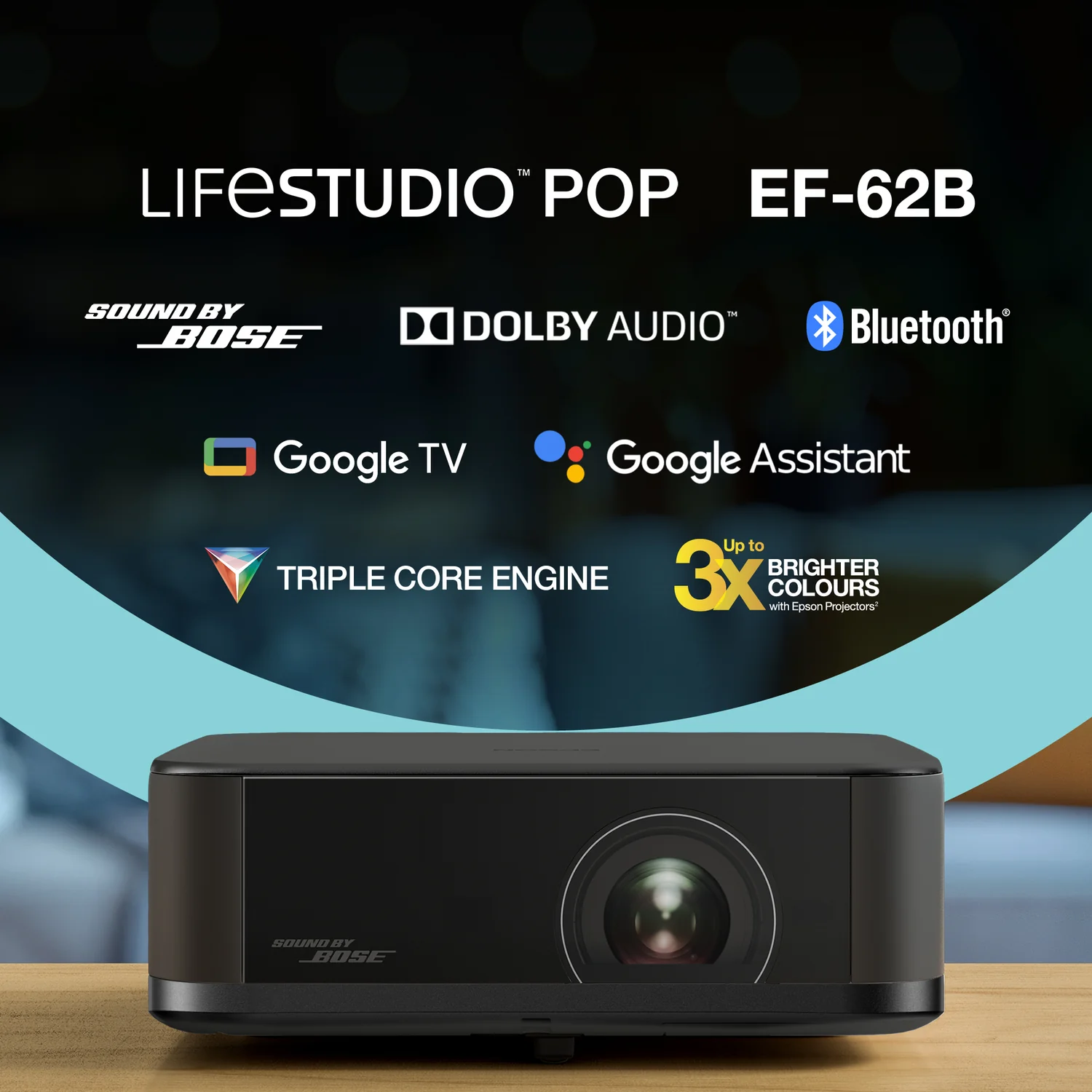 Videoprojetor Portátil Epson Lifestudio Pop Plus EF-62B 4K 3LCD LED Bluetooth - Imagem 8