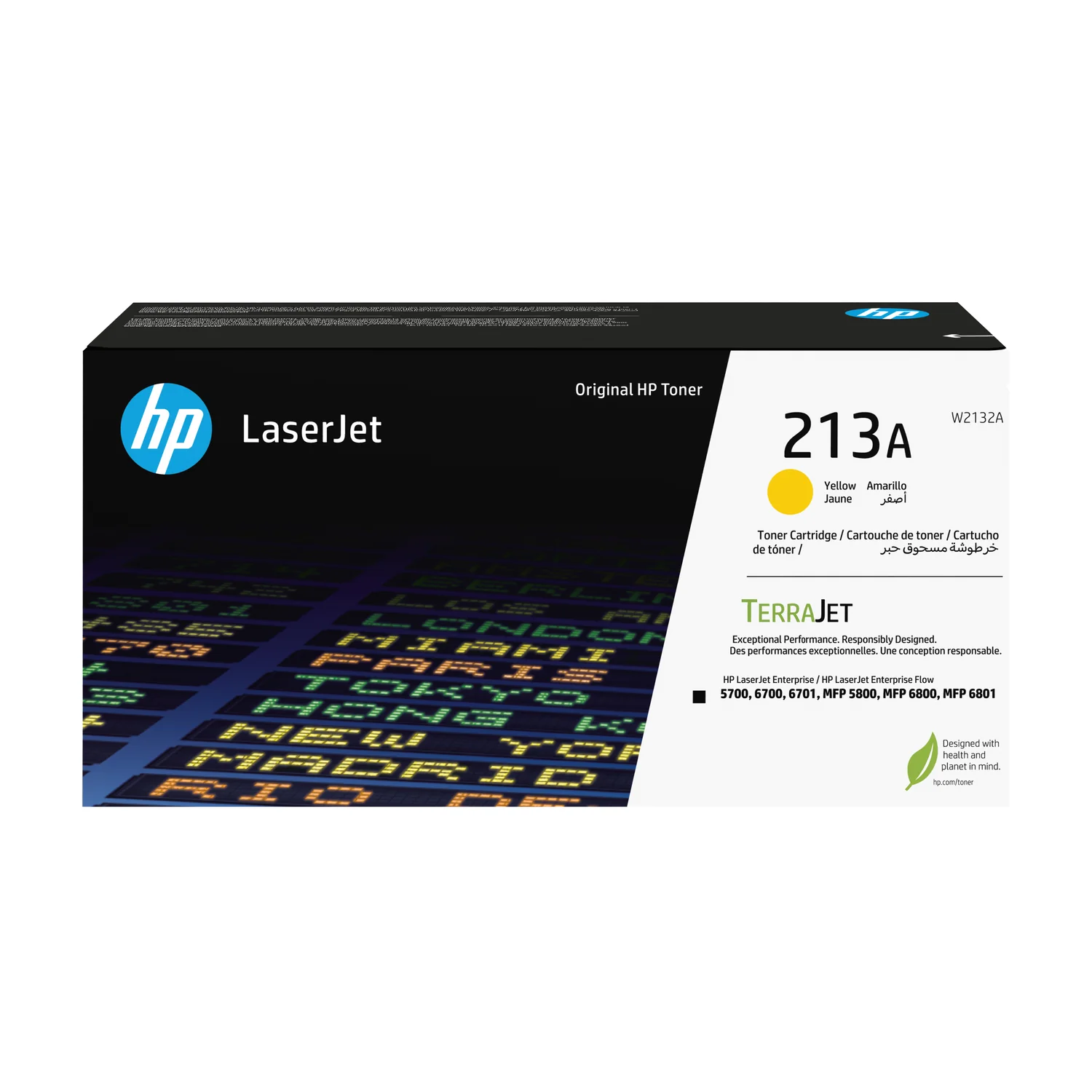 Toner laser HP 213A original amarelo TerraJet sustentável - Imagem 1