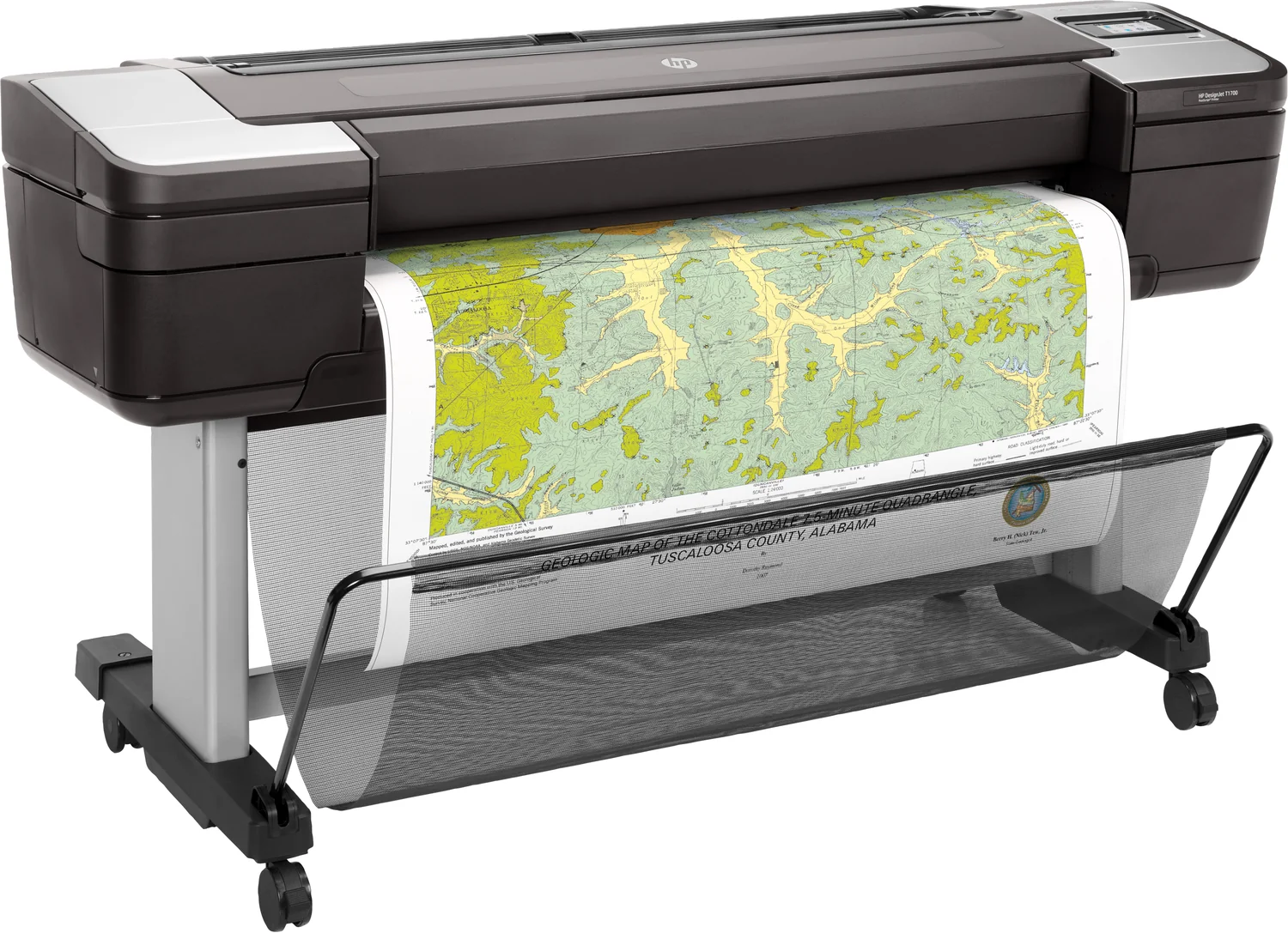 Impressora de grande formato HP DesignJet T1700 44 polegadas 2400x1200 DPI para CAD GIS - Imagem 3