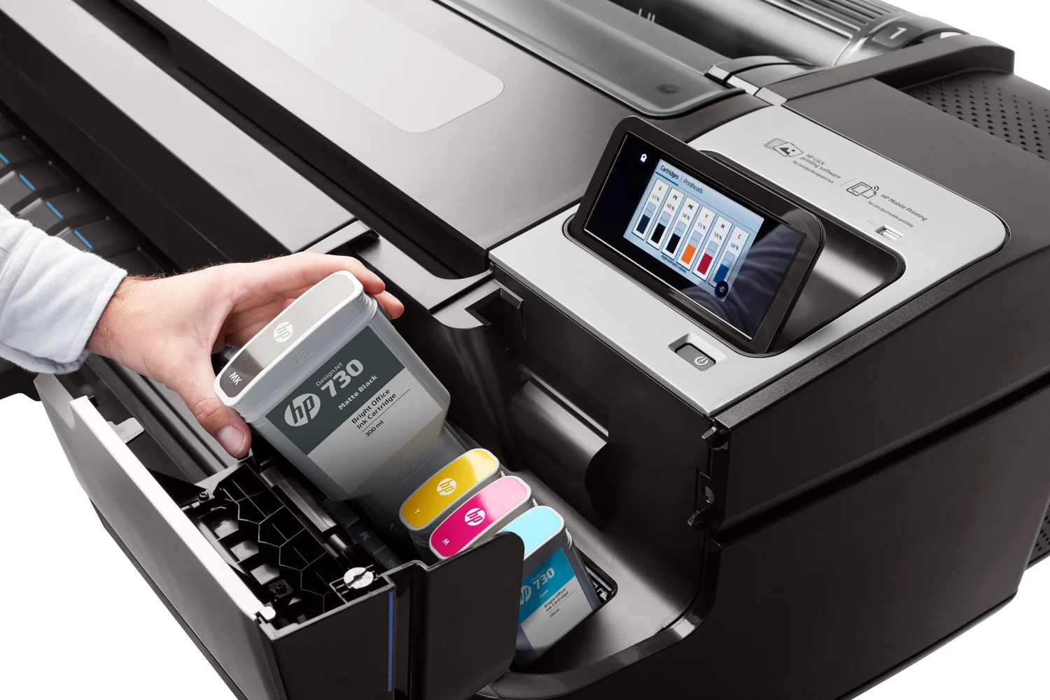 Impressora de grande formato HP DesignJet T1700 44 polegadas 2400x1200 DPI para CAD GIS - Imagem 10