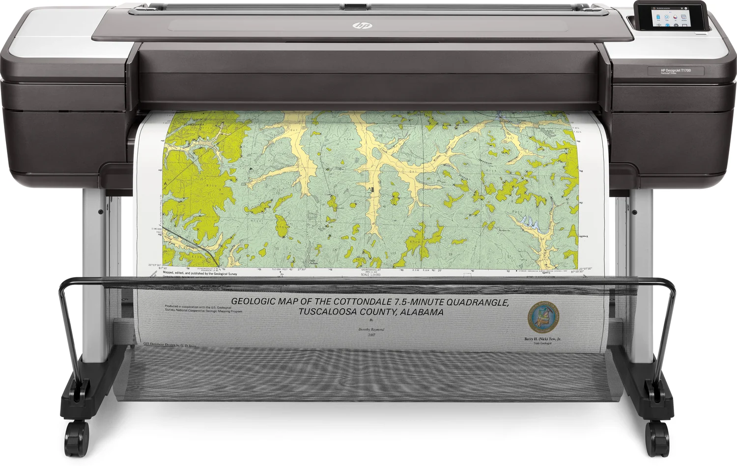 Impressora de grande formato HP DesignJet T1700 44 polegadas 2400x1200 DPI para CAD GIS