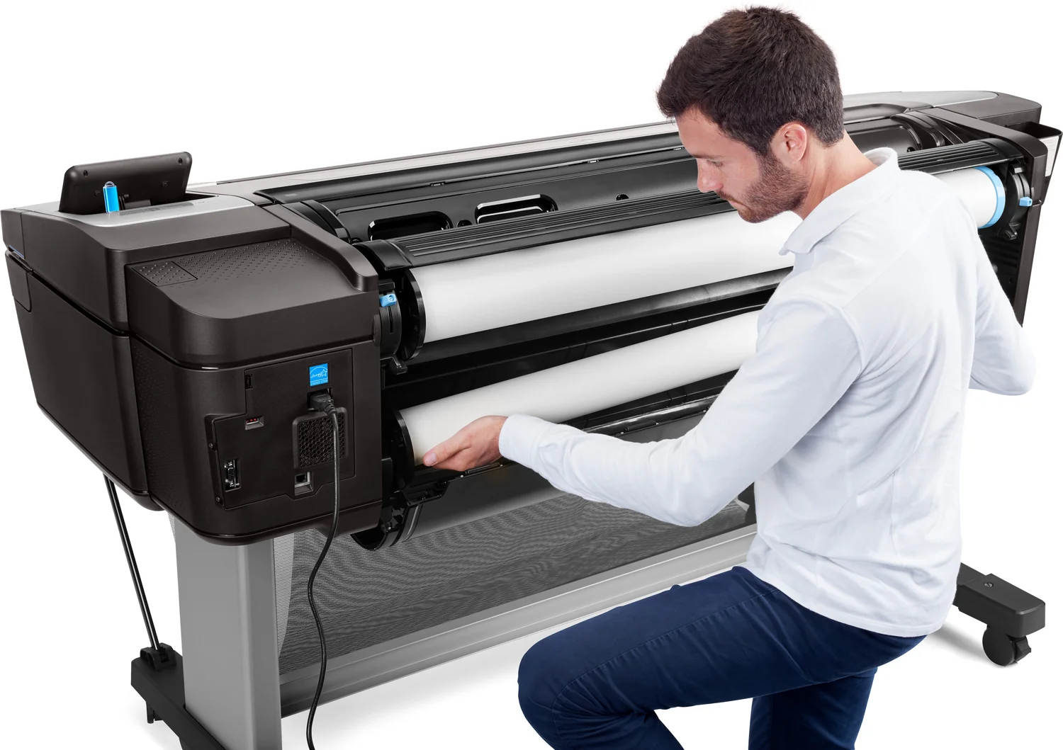 Plotter HP DesignJet T1700dr 44" 2400x1200 DPI 128GB 500GB HDD Ethernet Cinzento - Imagem 14