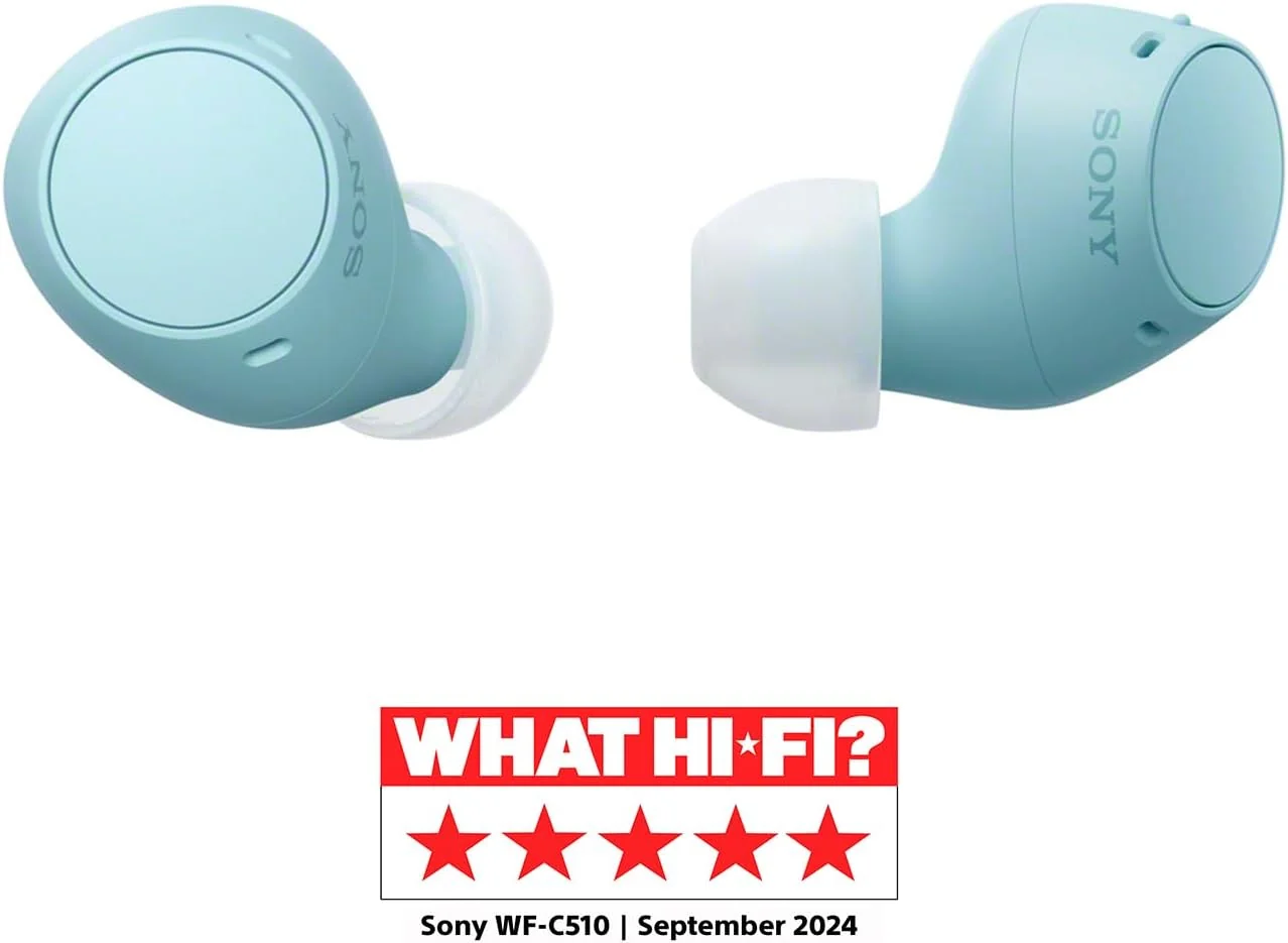 Auriculares Bluetooth Sony WF-C510 true wireless azuis IPX4 com DSEE e Multiponto - Imagem 17