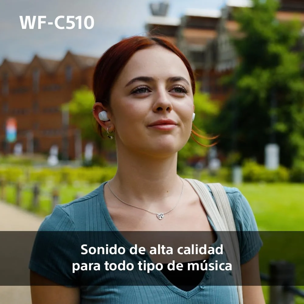 Auriculares Bluetooth Sony WF-C510 true wireless azuis IPX4 com DSEE e Multiponto - Imagem 4