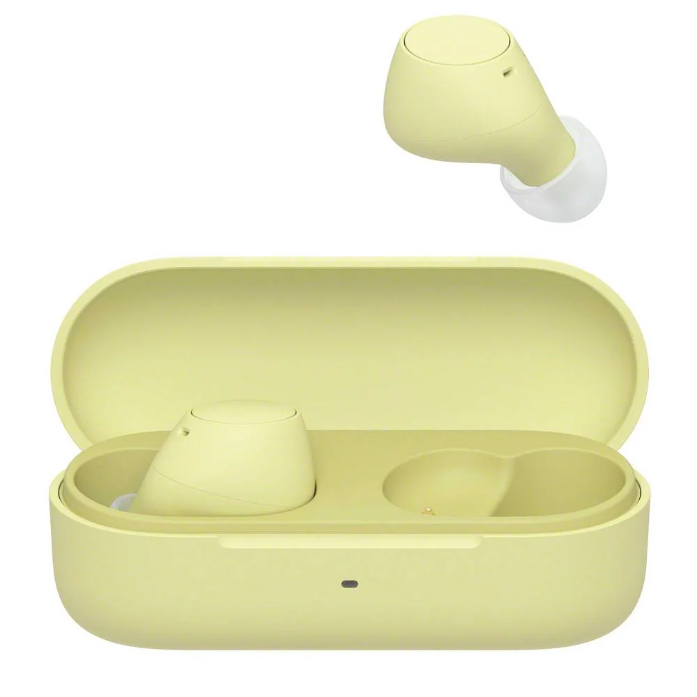 Auriculares True Wireless Sony WF-C510 Amarelo Bluetooth DSEE Multipoint Leves Compactos - Imagem 1