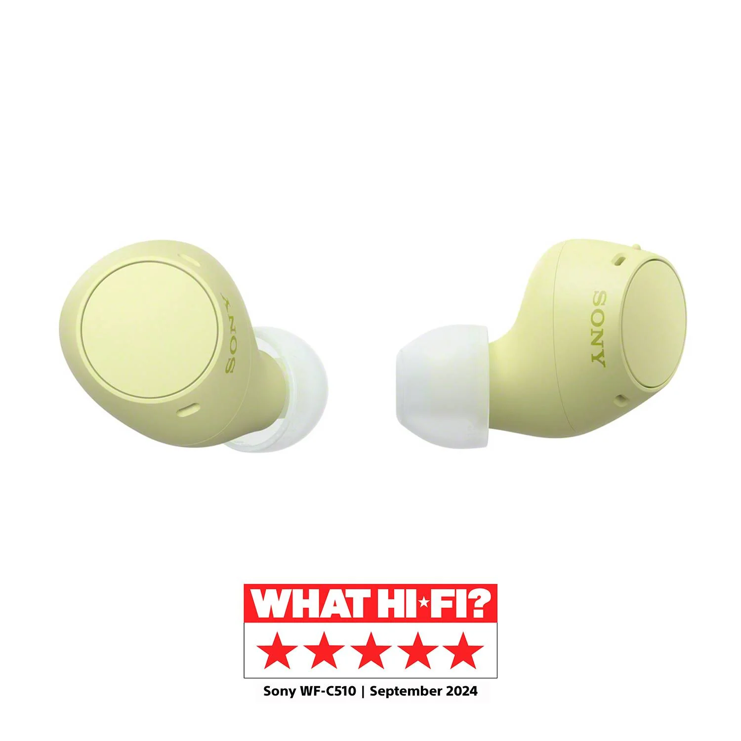Auriculares True Wireless Sony WF-C510 Amarelo Bluetooth DSEE Multipoint Leves Compactos - Imagem 2