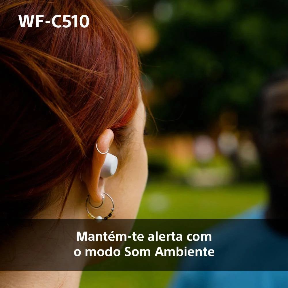 Auriculares True Wireless Sony WF-C510 Amarelo Bluetooth DSEE Multipoint Leves Compactos - Imagem 7