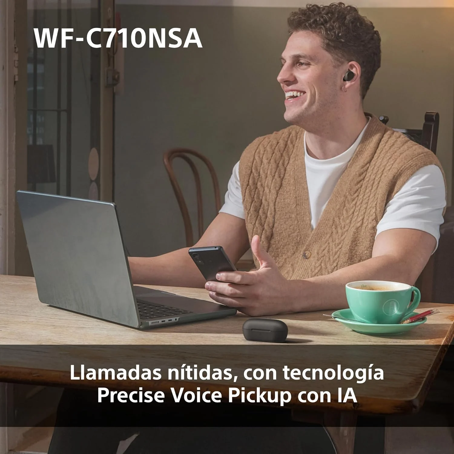 Auriculares Bluetooth Sony WF-C700N True Wireless Lavanda com Noise Cancelling - Imagem 7