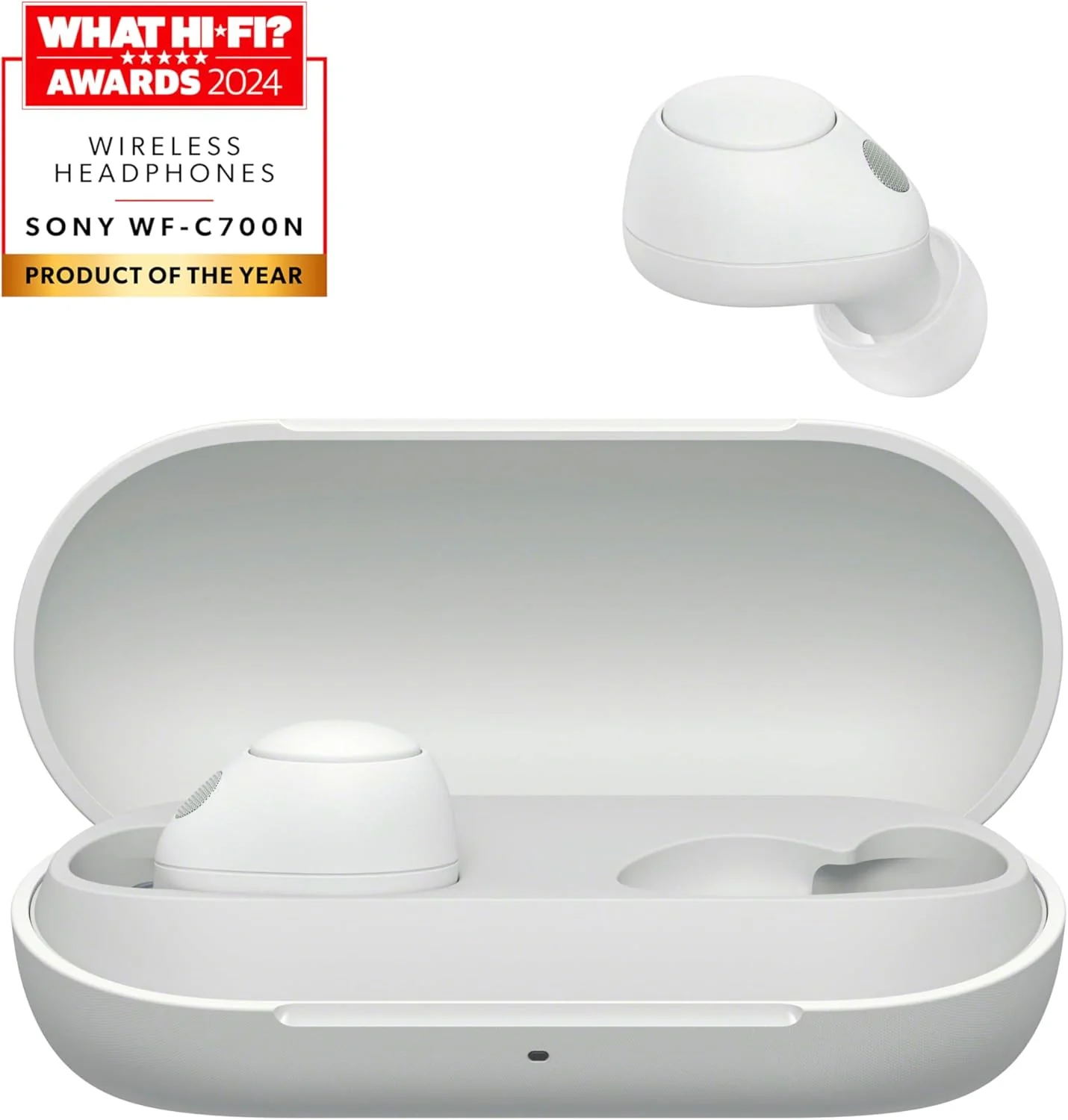 Auriculares Bluetooth Sony WF-C700N True Wireless Noise Cancelling IPX4 Brancos - Imagem 2